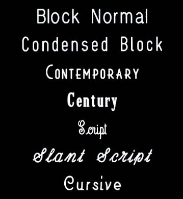 These fonts are preferred for engraving