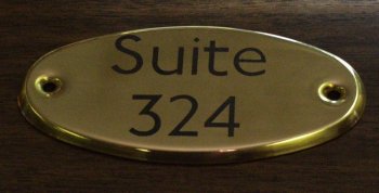 Brass door plate